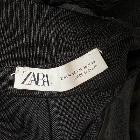 NEW ZARA Extreme Puff Short Sleeve Knit Mockneck Lightweight Statement Sweater M - Picture 8 of 11